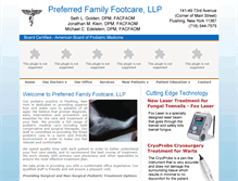 Tablet Screenshot of preferredfamilyfootcare.com